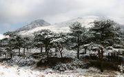 韓国岳と雪景色をモチーフにしましたアスペクト比１６：１０のモニター【1440×900】に対応しています