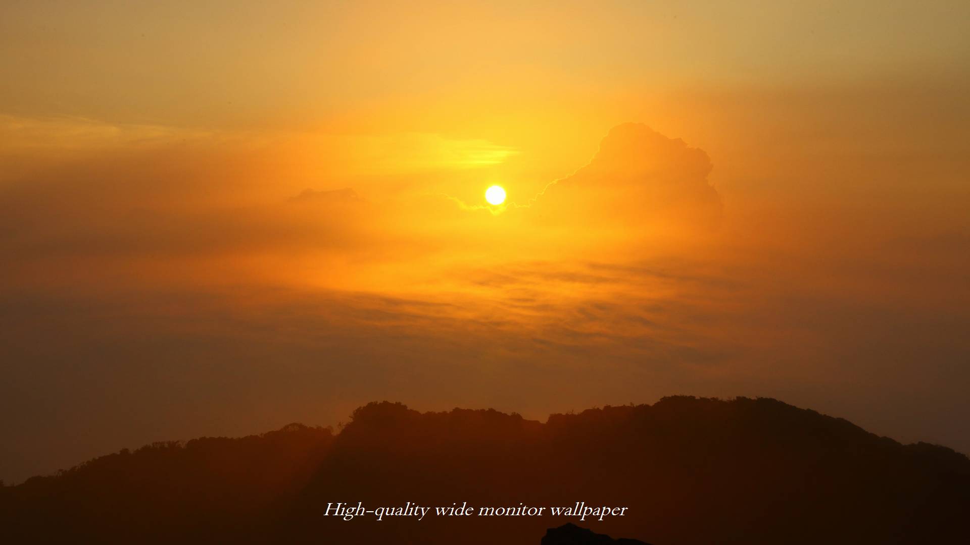 韓国岳山頂の夜明けをモチーフにしましたアスペクト比１６：９のモニター【1920×1080】に対応しています