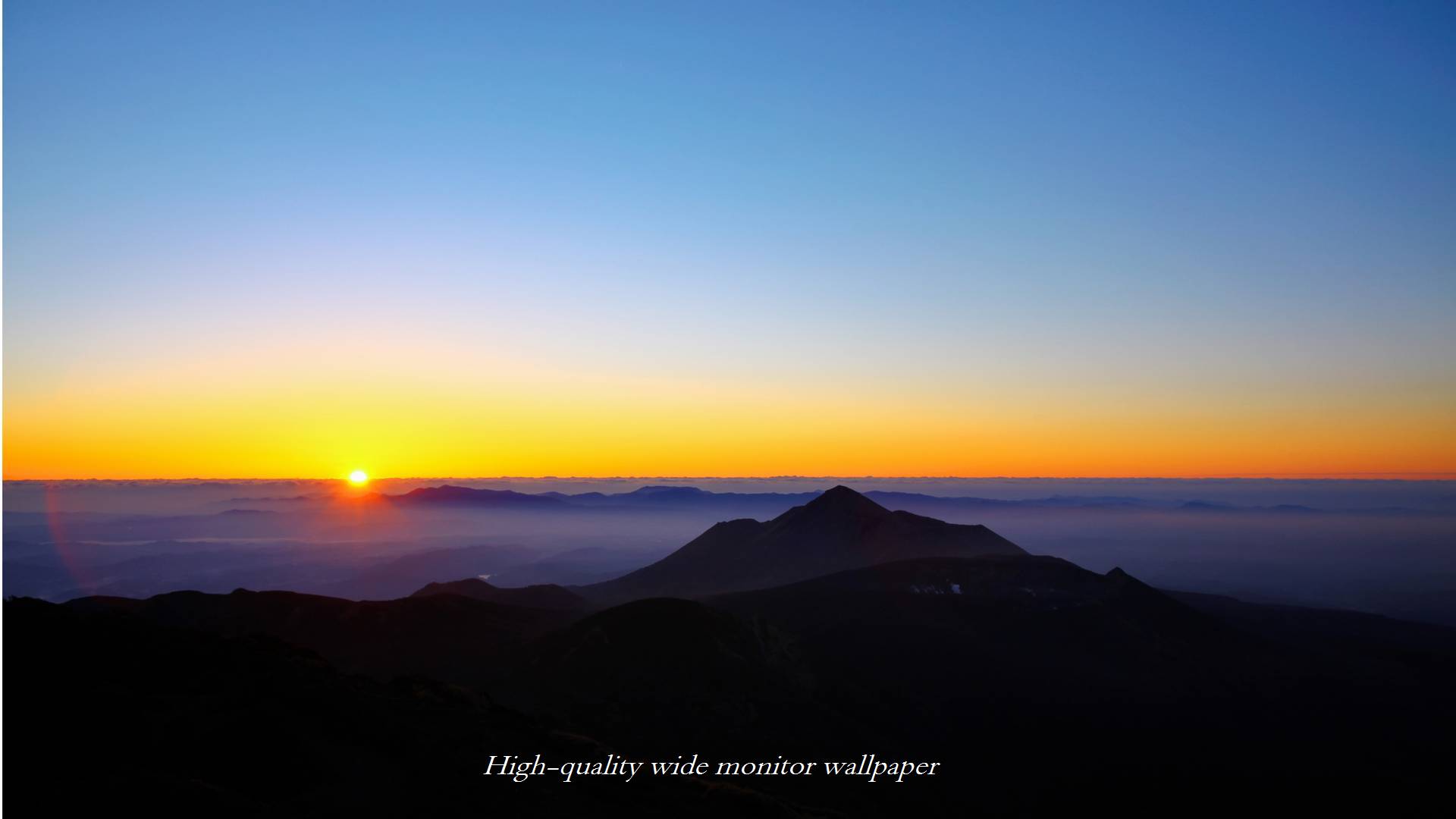 霧島連山と朝陽をモチーフにしましたアスペクト比１６：９のモニター【1920×1080】に対応しています