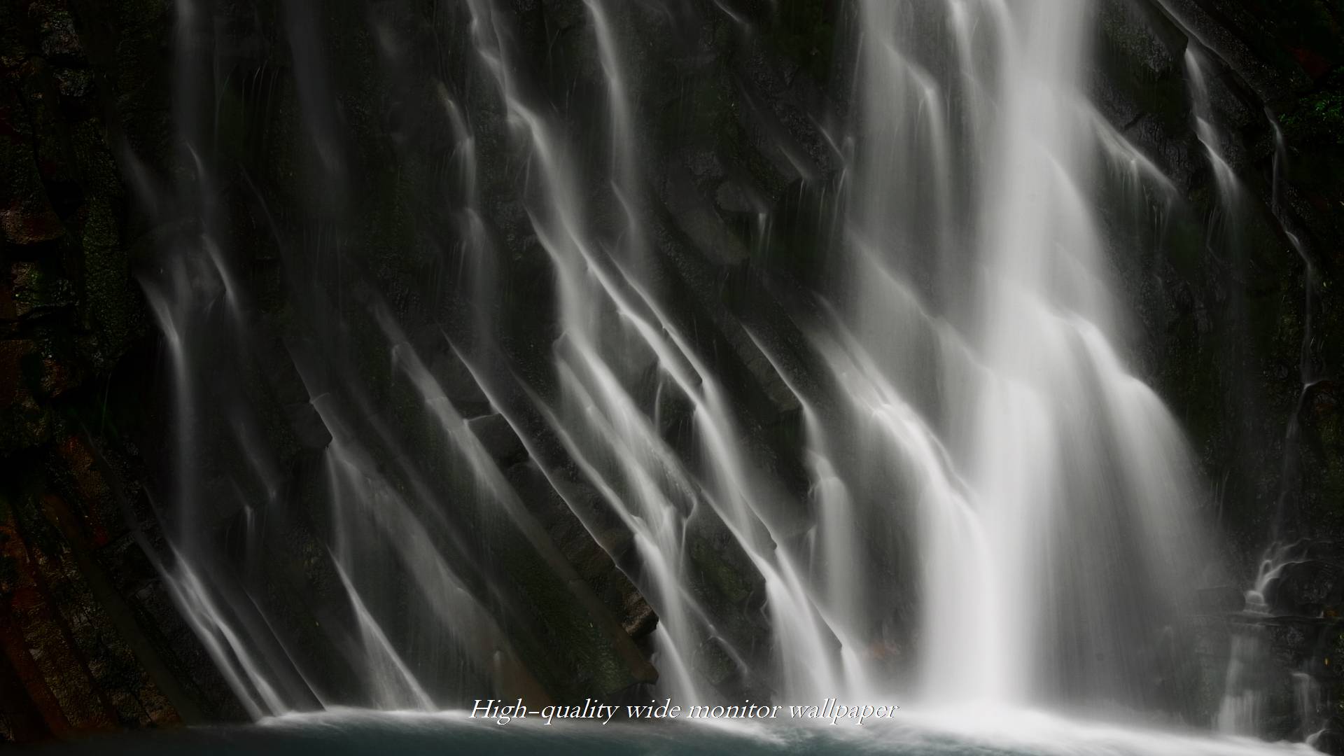 丸尾の滝をモチーフにしましたワイドモニター専門高画質壁紙 アスペクト比１６ ９ 19 1080 霧島連山 自然風景 星景写真 花 山野草