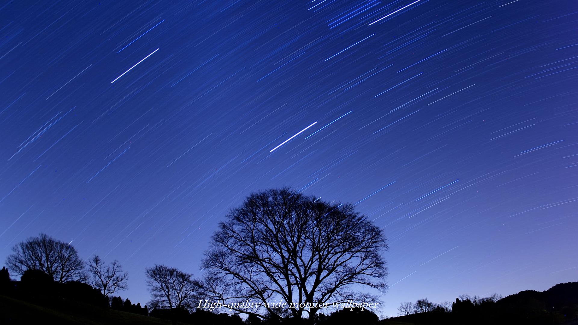 東の星空をモチーフにしましたワイドモニター 19 1080 高画質壁紙 アスペクト比 １６ ９ 星景写真 長時間露光 Time Lapse 微速度撮影 夜間撮影 インターバル撮影