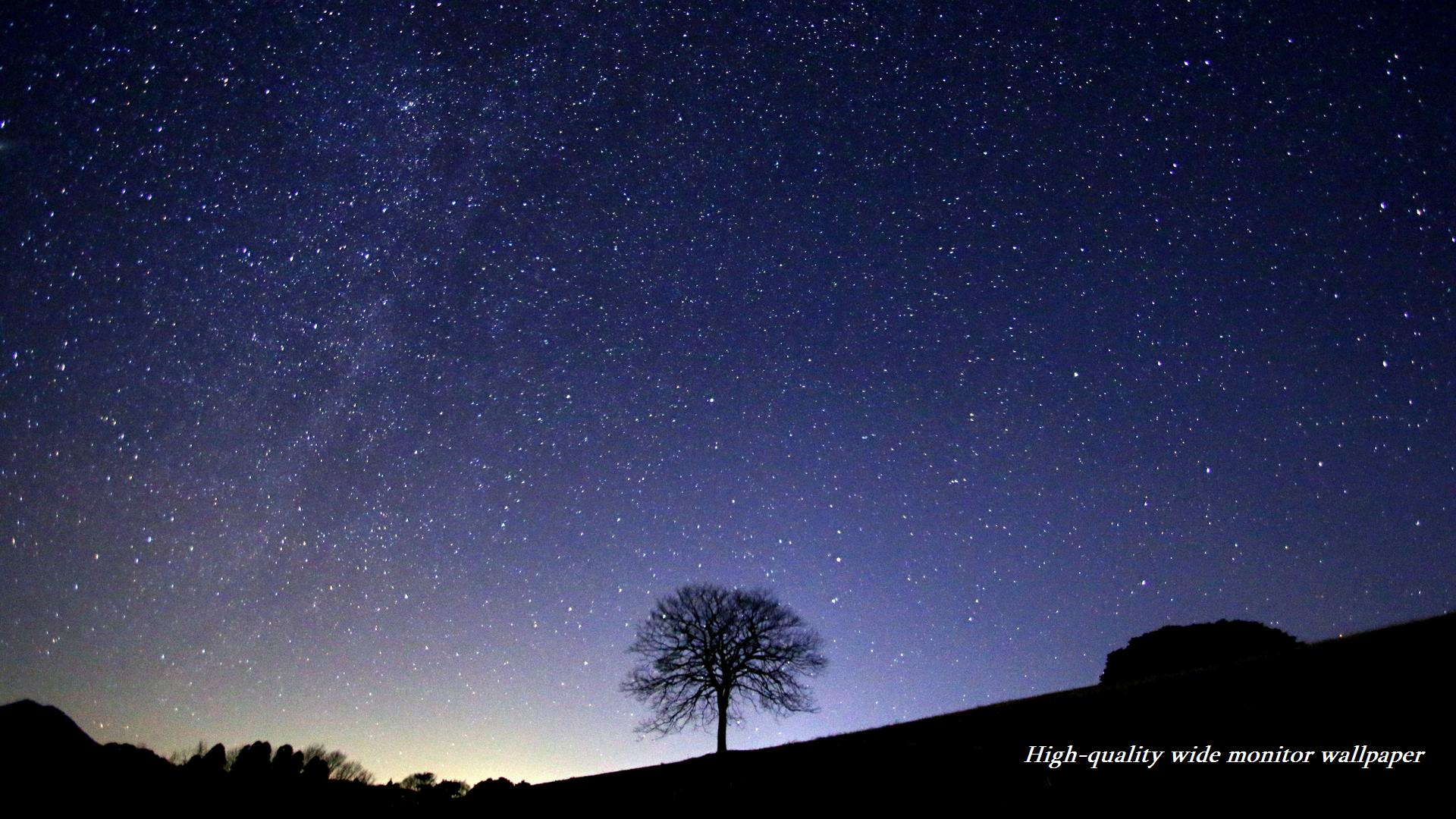 星景写真(北極星)をモチーフにしましたアスペクト比１６：９のモニター【1920×1080】に対応しています